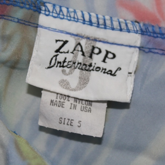Zapp International nylon watercolor print shorts 5 - Picture 5 of 6